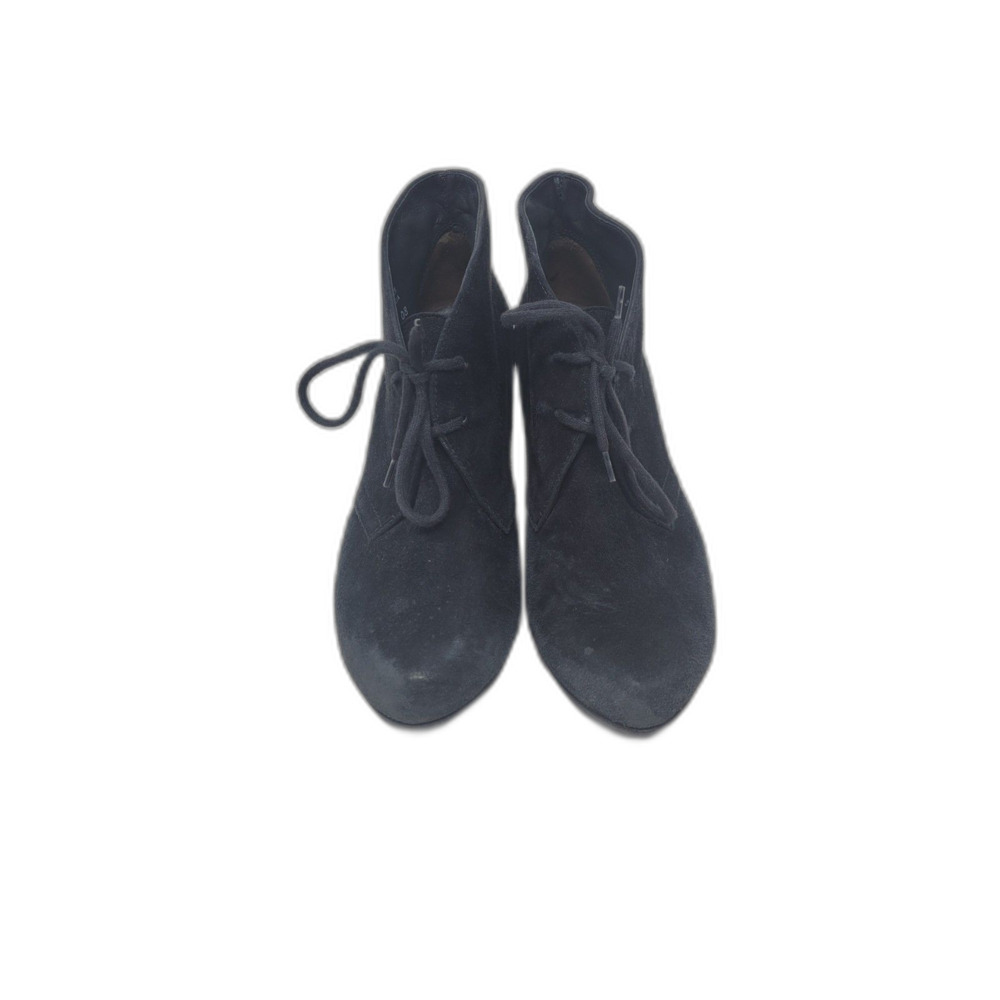 Paul Green New York Booties Black Suede Lace Up Ankle Boots